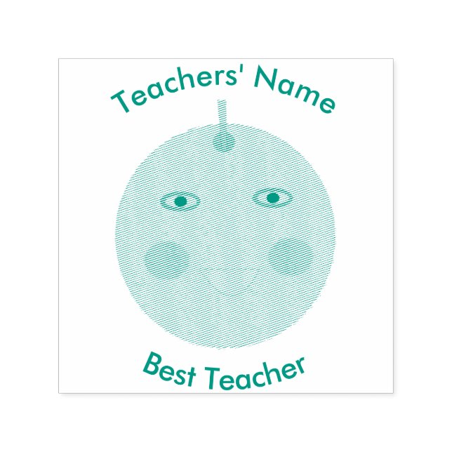 Best Teacher Happy Apple Custom Self Inking Self-inking Stamp (Design)