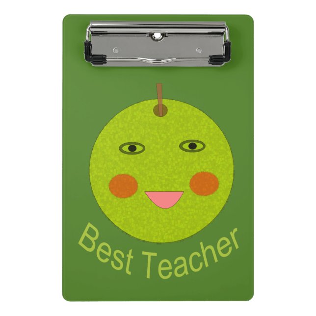 Best teacher Happy Apple Mini Clipboard (Front)