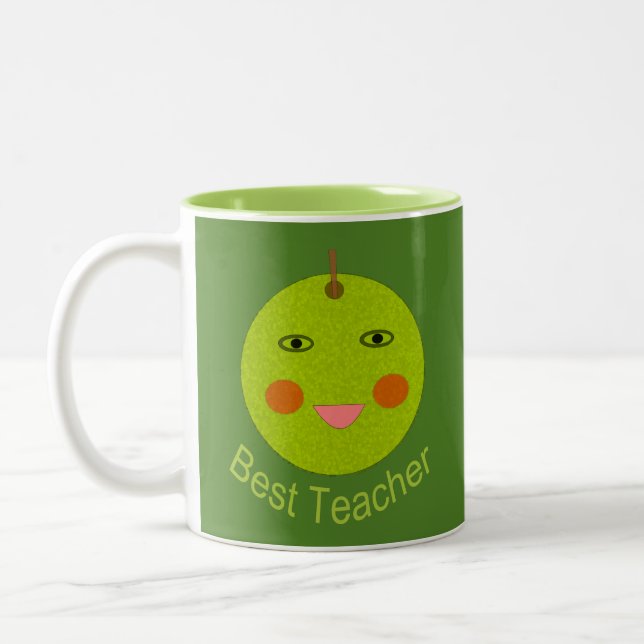 Best Teacher Happy Apple Mug (Left)
