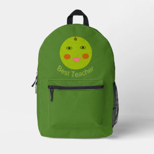 Best Teacher Happy Apple Printed Backpack