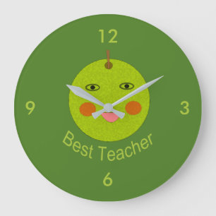 Best Teacher Happy Apple Wall Clock