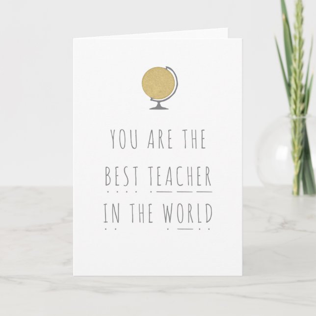 Best Teacher In The World Phonics Greeting Card (Front)