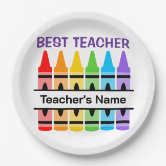Best Teacher Napkin, Personalised School Gift Paper Plate