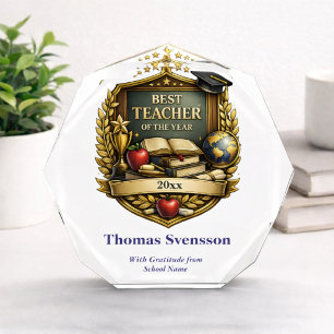 Best Teacher of the Year Award Personalised Photo Block