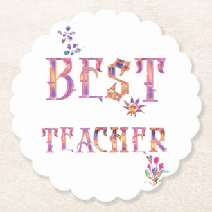 Best Teacher Paper Coaster