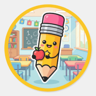 Best Teacher Pencil Sticker