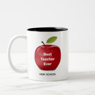 Best Teacher & Red Apple Two-Tone Coffee Mug