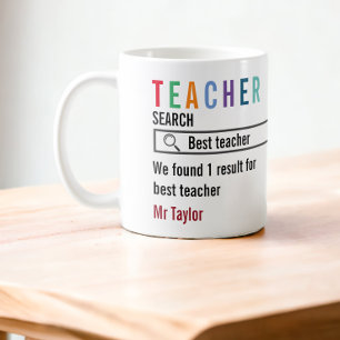 Best Teacher Search Result Personalised Coffee Mug