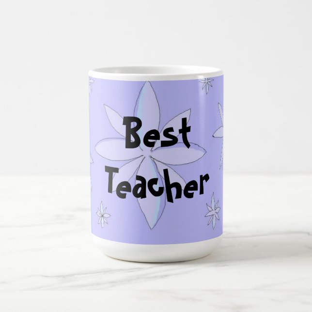Best Teacher Snowflake Design Coffee Mug (Center)