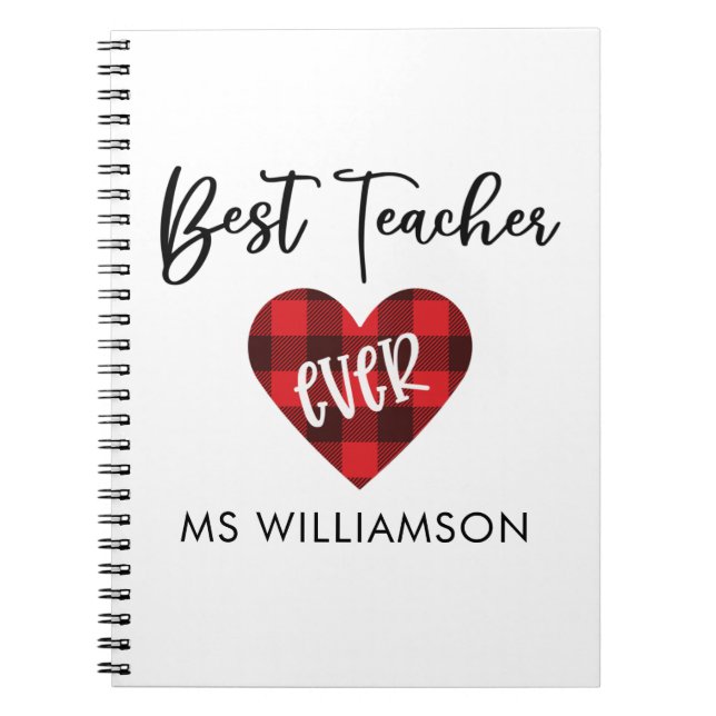Best Teacher Teacher Appreciation Personalised Notebook (Front)