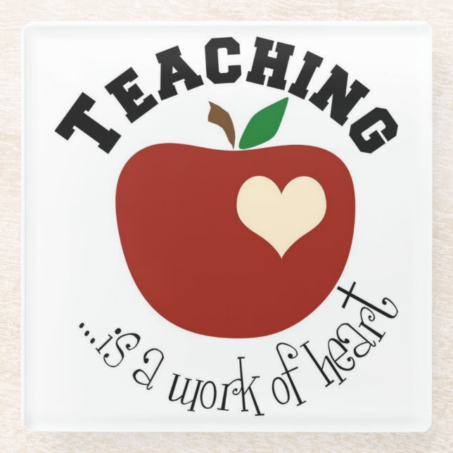 **BEST TEACHER WITH APPLE** COASTER (Front)