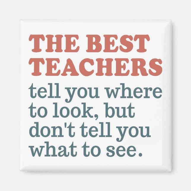BEST TEACHERS custom colour magnet (Front)