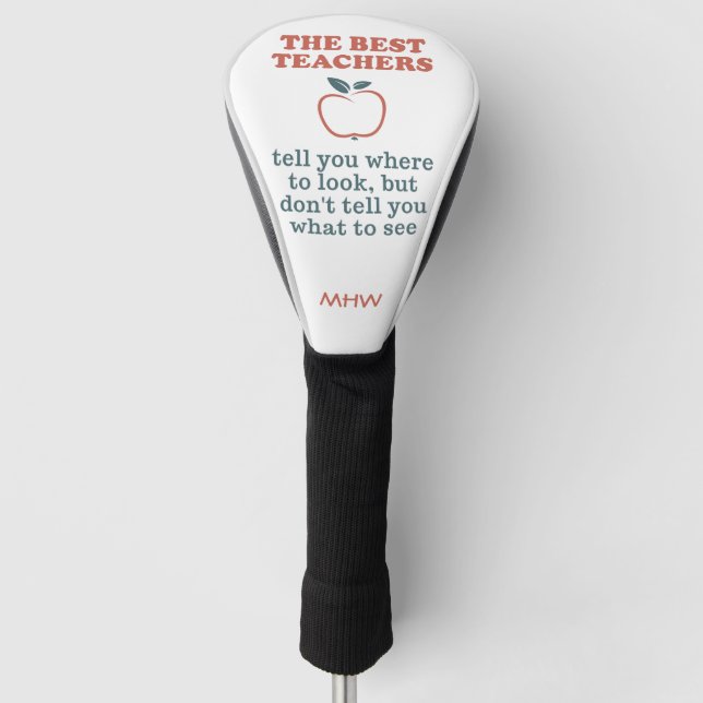 BEST TEACHERS custom monogram driver cover (Front)