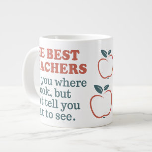 BEST TEACHERS custom monogram Jumbo mug