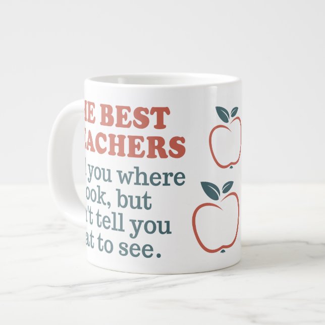 BEST TEACHERS custom monogram Jumbo mug (Front Left)