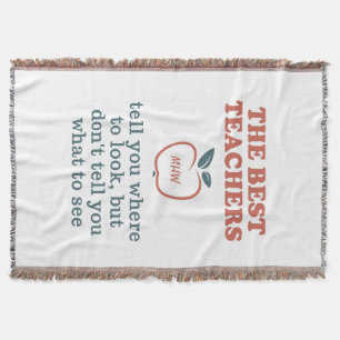 BEST TEACHERS custom monogram throw blanket