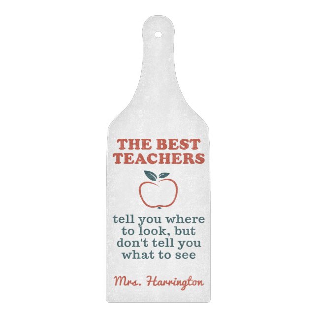 BEST TEACHERS custom name cutting board (Front)