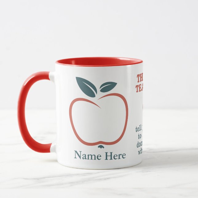 BEST TEACHERS custom name mugs (Left)