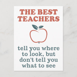 BEST TEACHERS postcard