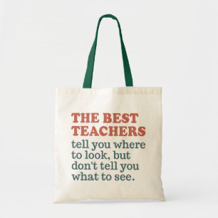 BEST TEACHERS tote bags