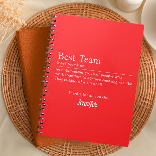 Best Team Corporate Staff Appreciation Employee Notebook