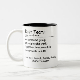 Best Team Definition employee appreciation Custom Two-Tone Coffee Mug