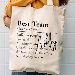 Best Team Dictionary Definition Boss Coworker Name Tote Bag
