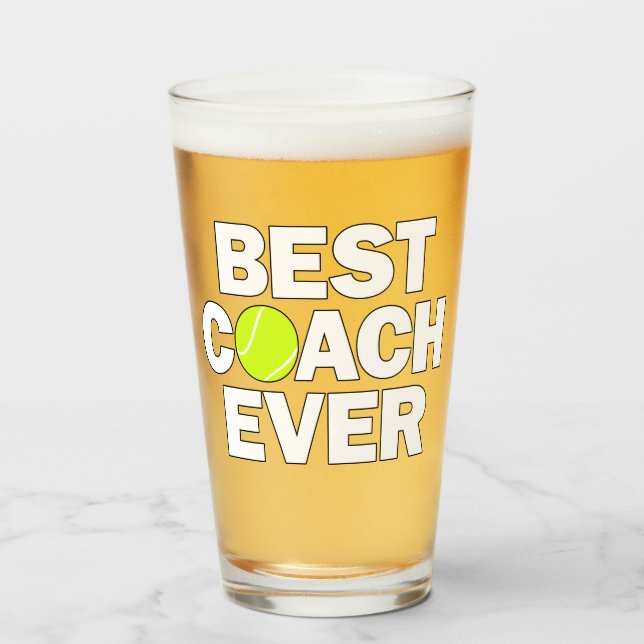 Best Tennis Coach Ever Thank You Coach Sports Glass (Front Filled)