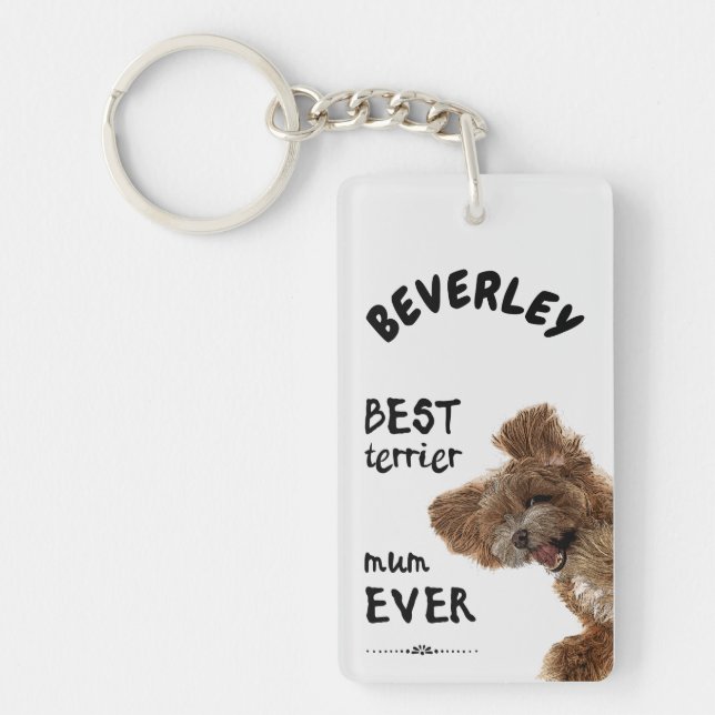 Best terrier mum ever  key ring (Front)