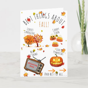 Best Things About Fall Birthday Card