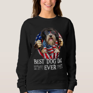 Best Tibetan Terrier Dad American Flag 4th Of July Sweatshirt