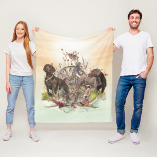 Best Times of Day to Hunt , GSP Fleece Blanket