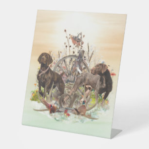Best Times of Day to Hunt , GSP Pedestal Sign