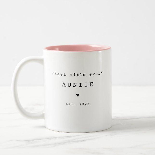 Best Title Ever Auntie Custom Mug (Left)