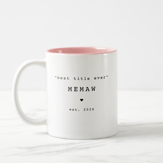 Best Title Ever Memaw Custom Mug (Left)