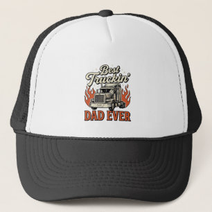 Best Truckin Dad Ever Vintage Truck Father Shirt_1 Trucker Hat