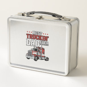 Best Truckin Dad Ever Vintage Truck Shirt Design_1 Metal Lunch Box