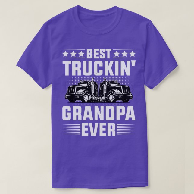 Best Truckin Grandpa Ever T-Shirt (Design Front)