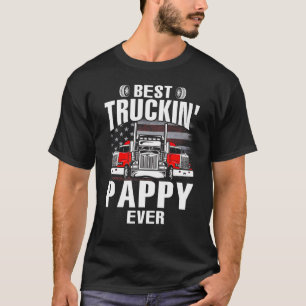 Best Truckin' PAPPY Ever USA Flag Father's Day T-Shirt