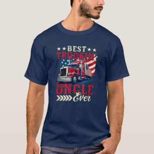 Best Truckin' Uncle Ever Father's Day US Flag T-Shirt