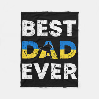 Best Ukrainian Dad Ever Ukraine Daddy Father's Day Fleece Blanket