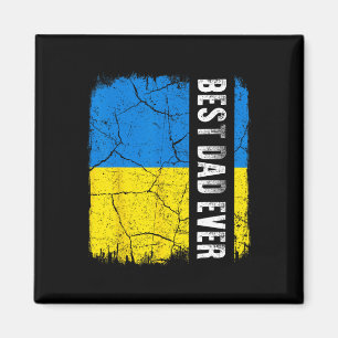 Best Ukrainian Dad Ever Ukraine Flag Father's Day  Magnet