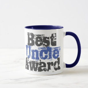 Best Uncle Award in Blue and Grey Mug