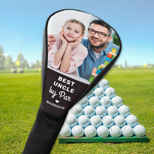 Best UNCLE By Par Custom Photo Father's Day Golf Head Cover