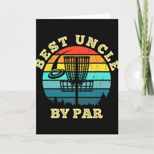 Best Uncle By Par Funny Disc Golf Frisbee Golfer  Card