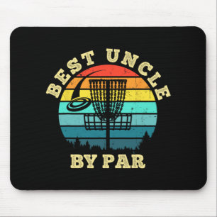 Best Uncle By Par Funny Disc Golf Frisbee Golfer Mouse Pad