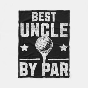 Best Uncle By Par Funny Disc Golf Gift For Men Fleece Blanket