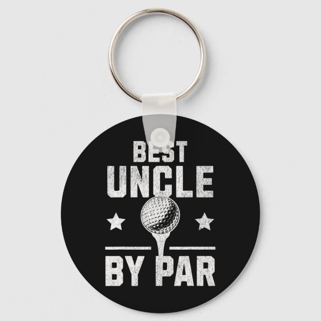 Best Uncle By Par Funny Disc Golf Gift For Men  Key Ring (Front)