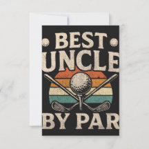 Best Uncle by Par Funny Golf Quote Gift Card