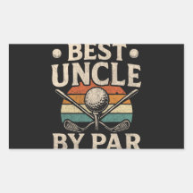 Best Uncle by Par Funny Golf Quote Gift Sticker
